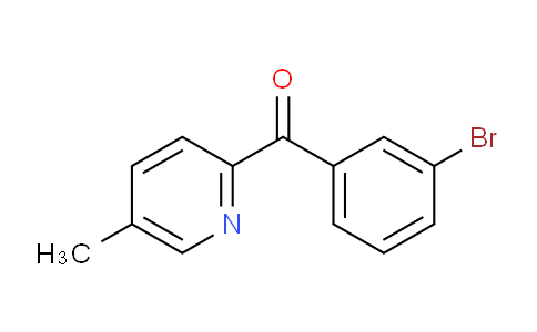 CAS No. 1187170-72-4, (3-Bromophenyl)(5-methylpyridin-2-yl)methanone