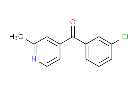 CAS No. 1187167-28-7, (3-Chlorophenyl)(2-methylpyridin-4-yl)methanone