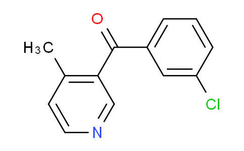 CAS No. 158978-30-4, (3-Chlorophenyl)(4-methylpyridin-3-yl)methanone