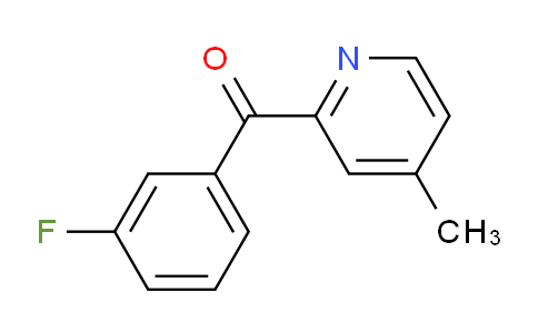 CAS No. 1187166-69-3, (3-Fluorophenyl)(4-methylpyridin-2-yl)methanone