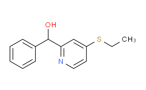 CAS No. 1443323-71-4, (4-(Ethylthio)pyridin-2-yl)(phenyl)methanol