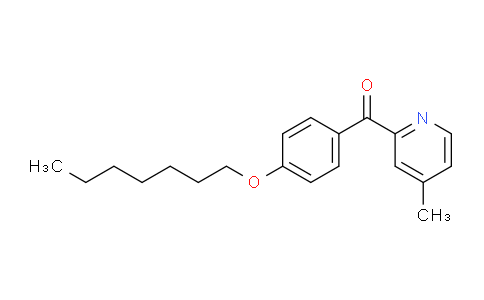 CAS No. 1187170-39-3, (4-(Heptyloxy)phenyl)(4-methylpyridin-2-yl)methanone