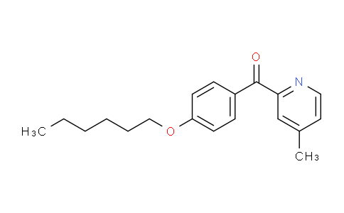 CAS No. 1187170-41-7, (4-(Hexyloxy)phenyl)(4-methylpyridin-2-yl)methanone
