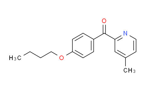 CAS No. 1187165-40-7, (4-Butoxyphenyl)(4-methylpyridin-2-yl)methanone