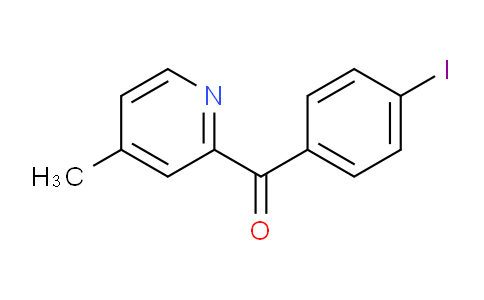CAS No. 1187166-91-1, (4-Iodophenyl)(4-methylpyridin-2-yl)methanone