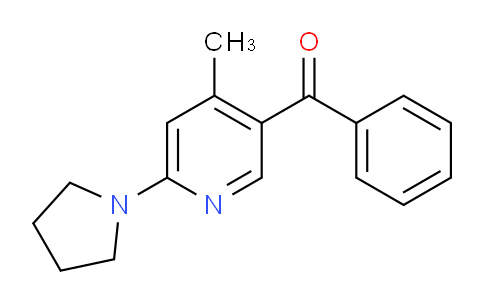 CAS No. 1355215-15-4, (4-Methyl-6-(pyrrolidin-1-yl)pyridin-3-yl)(phenyl)methanone