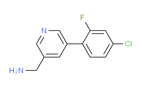 CAS No. 1346691-92-6, (5-(4-Chloro-2-fluorophenyl)pyridin-3-yl)methanamine