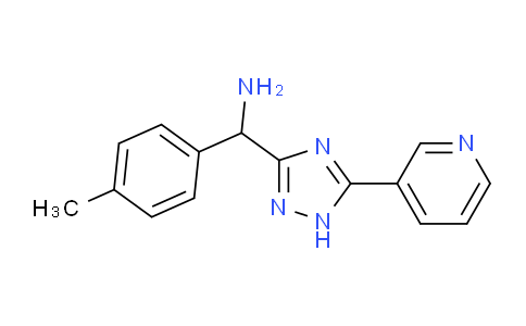 CAS No. 1708013-93-7, (5-(Pyridin-3-yl)-1H-1,2,4-triazol-3-yl)(p-tolyl)methanamine