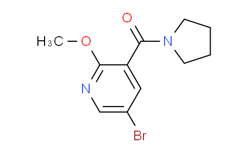 CAS No. 1707583-16-1, (5-Bromo-2-methoxypyridin-3-yl)(pyrrolidin-1-yl)methanone