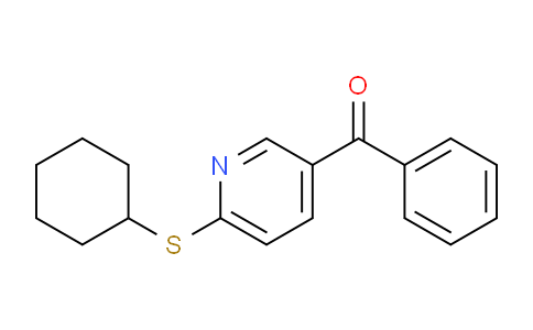 CAS No. 1355238-71-9, (6-(Cyclohexylthio)pyridin-3-yl)(phenyl)methanone