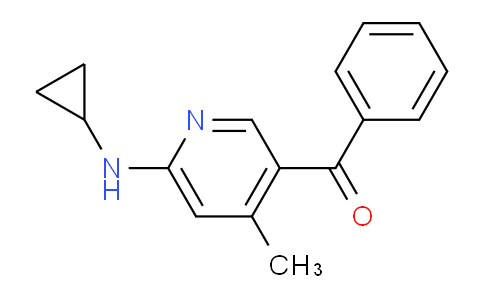CAS No. 1355215-32-5, (6-(Cyclopropylamino)-4-methylpyridin-3-yl)(phenyl)methanone