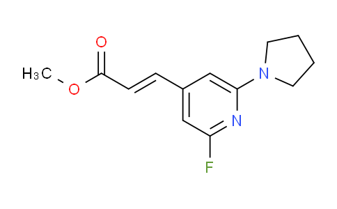 CAS No. 1228670-52-7, (E)-Methyl 3-(2-fluoro-6-(pyrrolidin-1-yl)pyridin-4-yl)acrylate