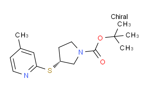 CAS No. 1354010-71-1, (R)-tert-Butyl 3-((4-methylpyridin-2-yl)thio)pyrrolidine-1-carboxylate
