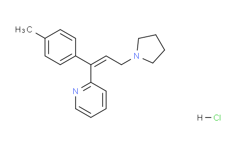 CAS No. 51657-91-1, (Z)-2-(3-(Pyrrolidin-1-yl)-1-(p-tolyl)prop-1-en-1-yl)pyridine hydrochloride