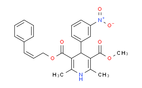 MC651966 | 102106-08-1 | (Z)-3-Methyl 5-(3-phenylallyl) 2,6-dimethyl-4-(3-nitrophenyl)-1,4-dihydropyridine-3,5-dicarboxylate