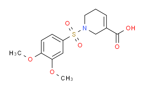 CAS No. 1373247-01-8, 1-((3,4-Dimethoxyphenyl)sulfonyl)-1,2,5,6-tetrahydropyridine-3-carboxylic acid