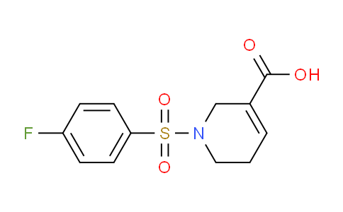 CAS No. 1373247-82-5, 1-((4-Fluorophenyl)sulfonyl)-1,2,5,6-tetrahydropyridine-3-carboxylic acid