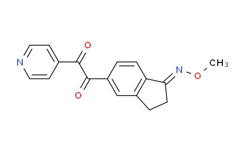 CAS No. 405554-66-7, 1-(1-(Methoxyimino)-2,3-dihydro-1H-inden-5-yl)-2-(pyridin-4-yl)ethane-1,2-dione