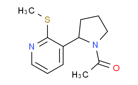 CAS No. 1352485-16-5, 1-(2-(2-(Methylthio)pyridin-3-yl)pyrrolidin-1-yl)ethanone