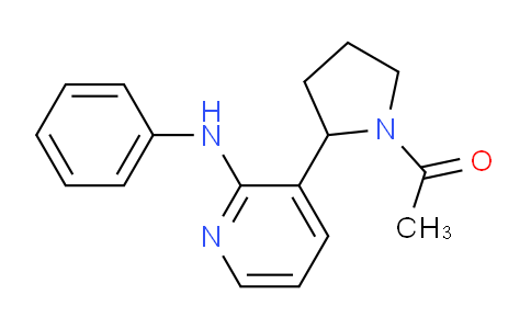 CAS No. 1352518-03-6, 1-(2-(2-(Phenylamino)pyridin-3-yl)pyrrolidin-1-yl)ethanone