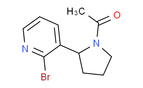 CAS No. 1352500-04-9, 1-(2-(2-Bromopyridin-3-yl)pyrrolidin-1-yl)ethanone