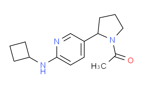 CAS No. 1352511-13-7, 1-(2-(6-(Cyclobutylamino)pyridin-3-yl)pyrrolidin-1-yl)ethanone