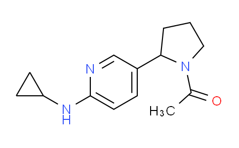 CAS No. 1352528-43-8, 1-(2-(6-(Cyclopropylamino)pyridin-3-yl)pyrrolidin-1-yl)ethanone