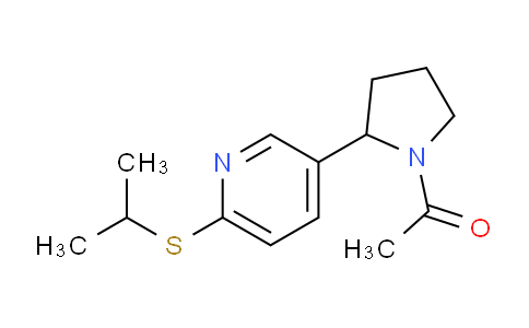 CAS No. 1352533-64-2, 1-(2-(6-(Isopropylthio)pyridin-3-yl)pyrrolidin-1-yl)ethanone