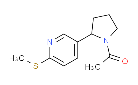 CAS No. 1352493-35-6, 1-(2-(6-(Methylthio)pyridin-3-yl)pyrrolidin-1-yl)ethanone