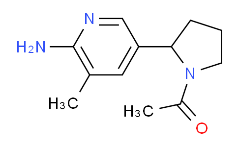 CAS No. 1352535-72-8, 1-(2-(6-Amino-5-methylpyridin-3-yl)pyrrolidin-1-yl)ethanone