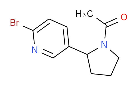 CAS No. 1352485-86-9, 1-(2-(6-Bromopyridin-3-yl)pyrrolidin-1-yl)ethanone