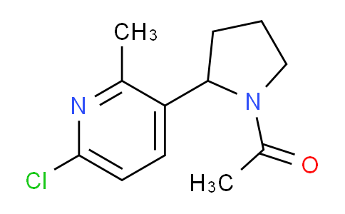 CAS No. 1352506-24-1, 1-(2-(6-Chloro-2-methylpyridin-3-yl)pyrrolidin-1-yl)ethanone