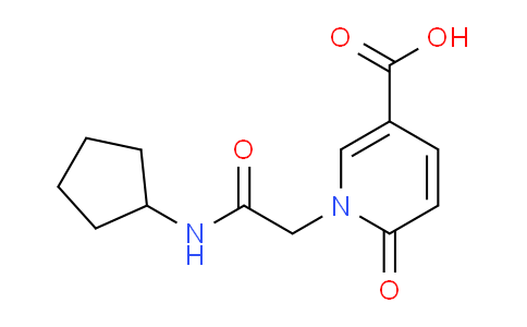 CAS No. 1036472-86-2, 1-(2-(Cyclopentylamino)-2-oxoethyl)-6-oxo-1,6-dihydropyridine-3-carboxylic acid
