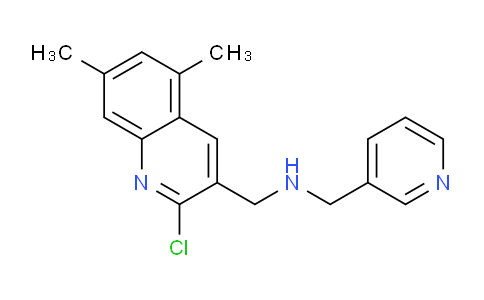 CAS No. 917746-09-9, 1-(2-Chloro-5,7-dimethylquinolin-3-yl)-N-(pyridin-3-ylmethyl)methanamine