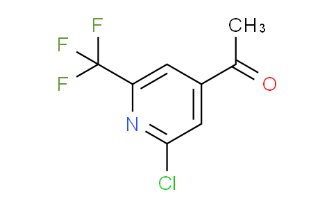 CAS No. 1060810-89-0, 1-(2-Chloro-6-(trifluoromethyl)pyridin-4-yl)ethanone