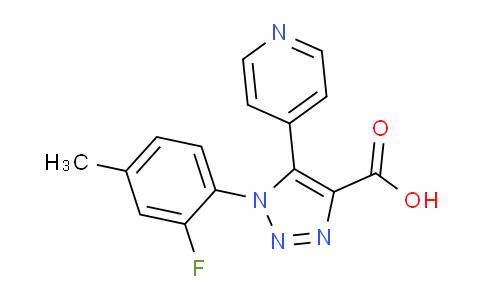 CAS No. 1351839-46-7, 1-(2-Fluoro-4-methylphenyl)-5-(pyridin-4-yl)-1H-1,2,3-triazole-4-carboxylic acid