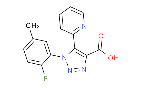 CAS No. 1340777-95-8, 1-(2-Fluoro-5-methylphenyl)-5-(pyridin-2-yl)-1H-1,2,3-triazole-4-carboxylic acid