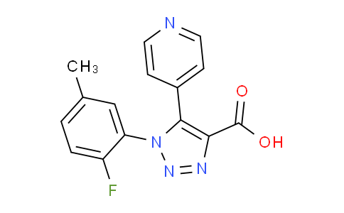 CAS No. 1341019-73-5, 1-(2-Fluoro-5-methylphenyl)-5-(pyridin-4-yl)-1H-1,2,3-triazole-4-carboxylic acid