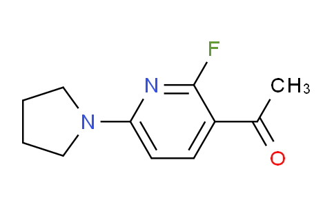 CAS No. 1203499-51-7, 1-(2-Fluoro-6-(pyrrolidin-1-yl)pyridin-3-yl)ethanone
