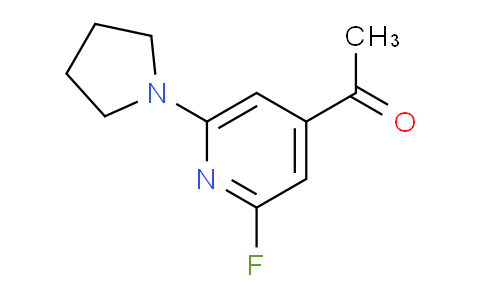 CAS No. 1228665-59-5, 1-(2-Fluoro-6-(pyrrolidin-1-yl)pyridin-4-yl)-ethanone