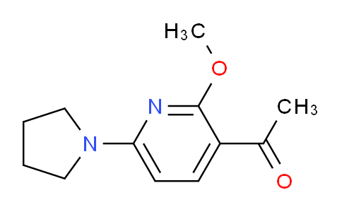 CAS No. 1228666-25-8, 1-(2-Methoxy-6-(pyrrolidin-1-yl)pyridin-3-yl)-ethanone