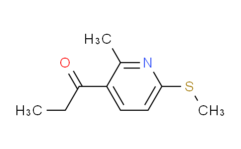 CAS No. 1355182-15-8, 1-(2-Methyl-6-(methylthio)pyridin-3-yl)propan-1-one