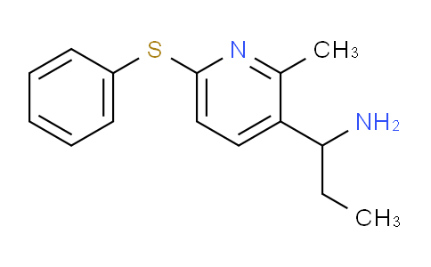 CAS No. 1355237-77-2, 1-(2-Methyl-6-(phenylthio)pyridin-3-yl)propan-1-amine