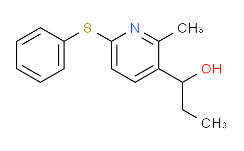 CAS No. 1355224-17-7, 1-(2-Methyl-6-(phenylthio)pyridin-3-yl)propan-1-ol