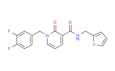 CAS No. 1001413-87-1, 1-(3,4-Difluorobenzyl)-2-oxo-N-(thiophen-2-ylmethyl)-1,2-dihydropyridine-3-carboxamide