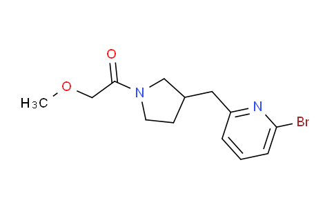 CAS No. 1316221-42-7, 1-(3-((6-Bromopyridin-2-yl)methyl)pyrrolidin-1-yl)-2-methoxyethanone