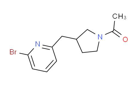CAS No. 1316217-33-0, 1-(3-((6-Bromopyridin-2-yl)methyl)pyrrolidin-1-yl)ethanone