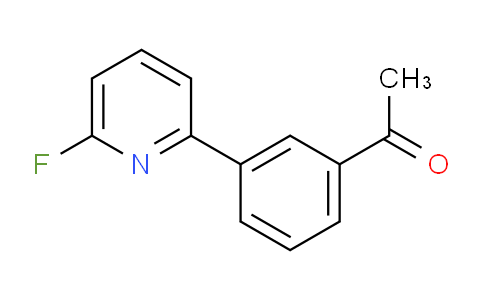 CAS No. 1245642-55-0, 1-(3-(6-Fluoropyridin-2-yl)phenyl)ethanone