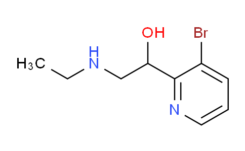 CAS No. 1706450-72-7, 1-(3-Bromopyridin-2-yl)-2-(ethylamino)ethanol