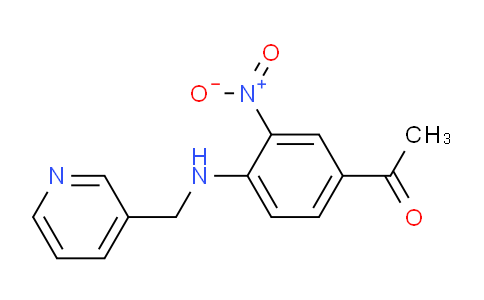 CAS No. 1293929-81-3, 1-(3-Nitro-4-((pyridin-3-ylmethyl)amino)phenyl)ethanone